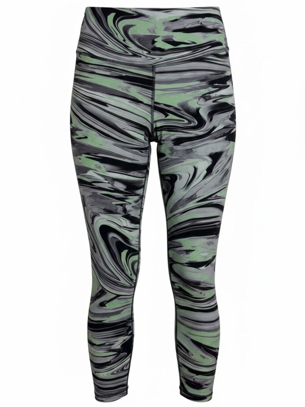 Lululemon Base Pace Running Tights Abstract Marble Black Gray Green Leggings